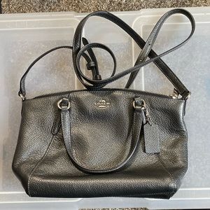 Coach leather purse black small crossbody